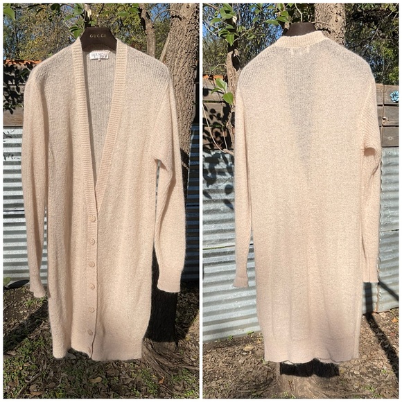 NWOT House of CB Loisette beige mohair Oversized Cardigan - Picture 3 of 6